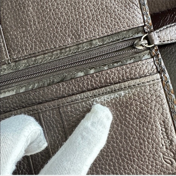 Brighton snakeskin embossed leather
